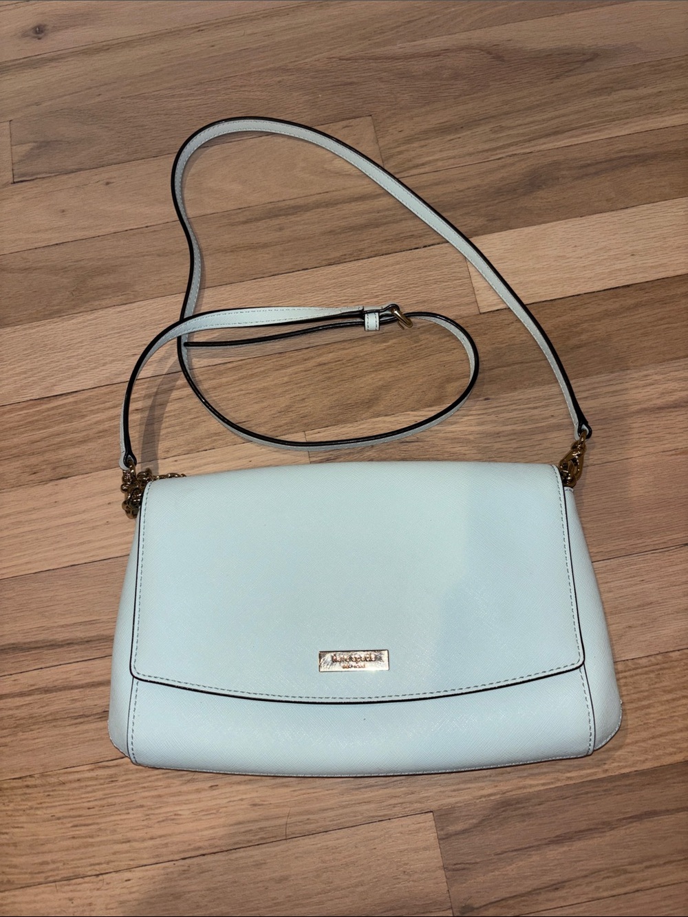 Kate Spade Light Blue Leather Crossbody Shoulder Bag